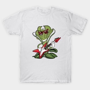 Plant with Mustache Playing Guitar 2 T-Shirt